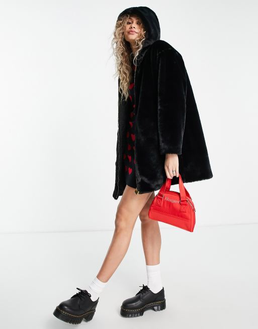 Moschino faux hotsell fur coat