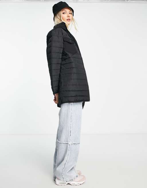 Love Moschino pocket heart logo padded jacket in black, 4 of 4