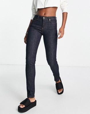 Love Moschino pocket heart logo skinny jeans in indigo