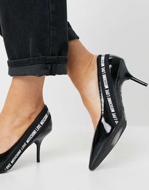 Moschino black clearance heels