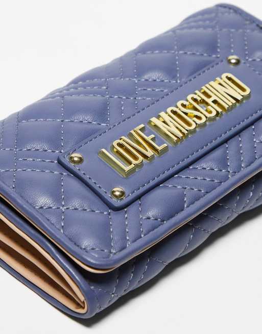 Love Moschino Portafogli trapuntato blu
