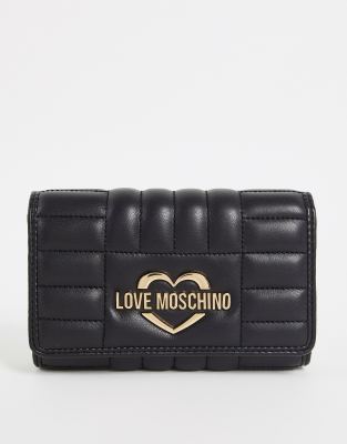 Portafoglio trapuntato nero - Love Moschino Portafoglio donna Nero