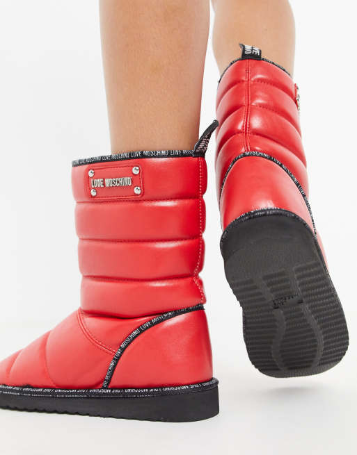 Red moschino discount boots