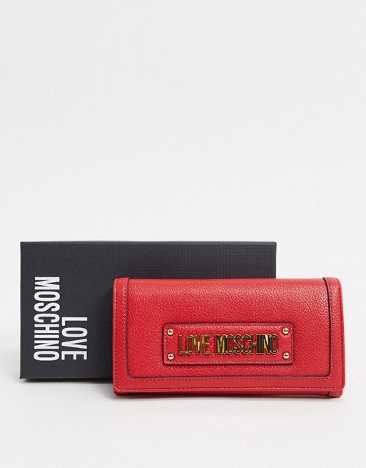 Love Moschino purse with chain strap in red