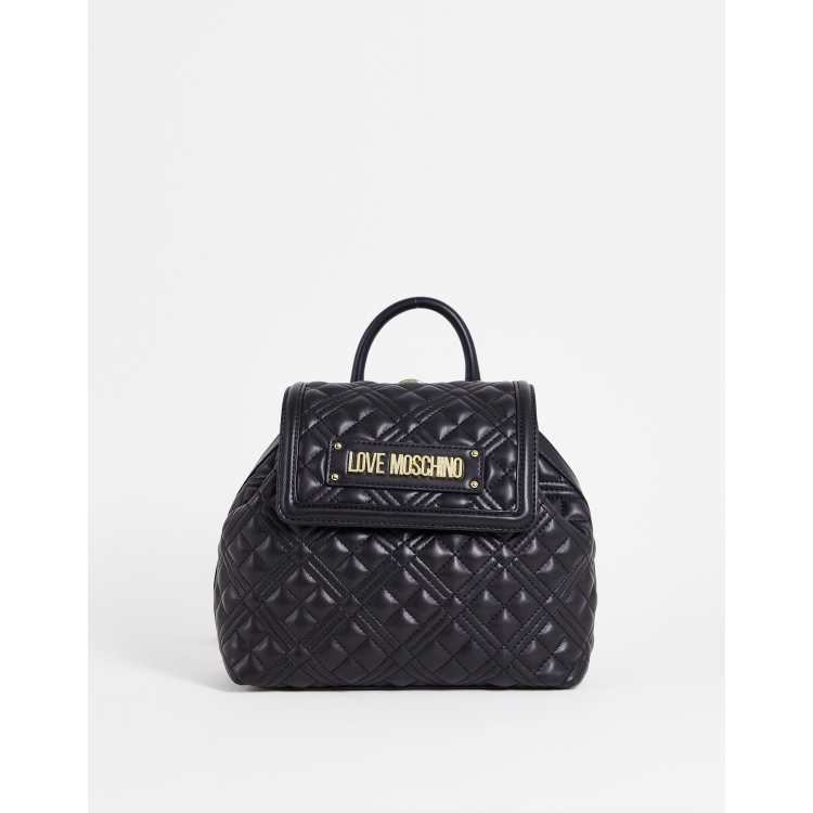 Love moschino quilted on sale backpack