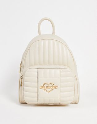 Love Moschino quilted backpack in ivory
