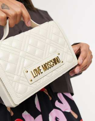 cream moschino bag