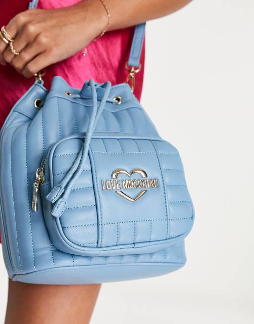 Love moschino discount quilted bucket bag