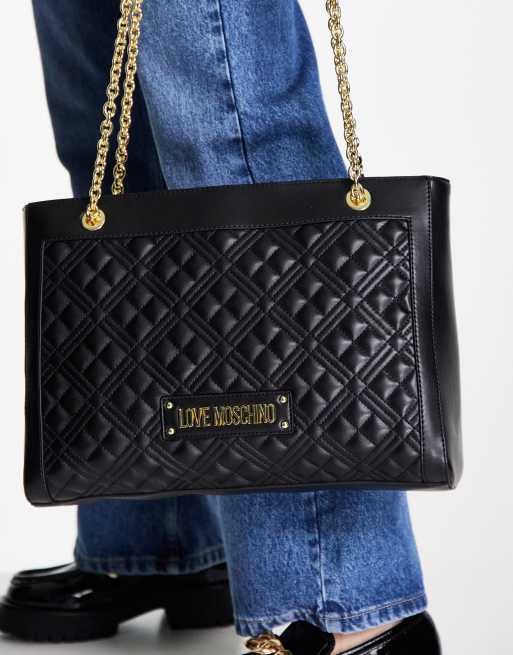 Moschino black 2025 chain bag