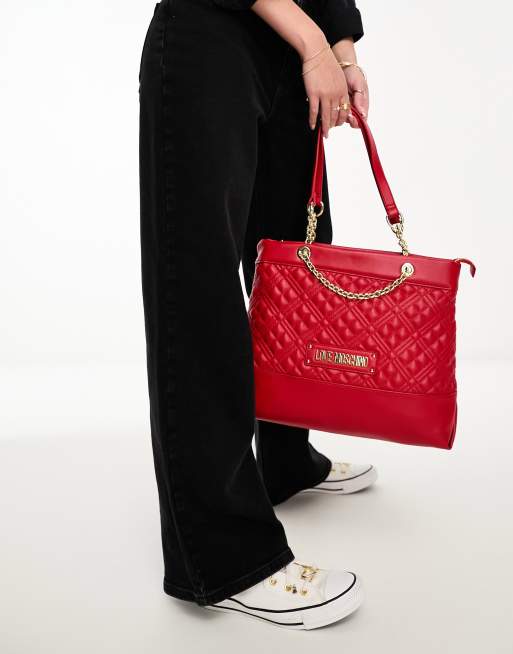 Moschino quilted best sale shopper bag