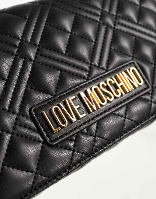 Love Moschino quilted cross body bag in black, 2 of 4