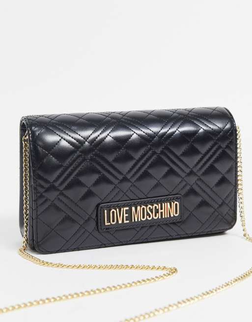 Love Moschino quilted cross body bag in black | ASOS