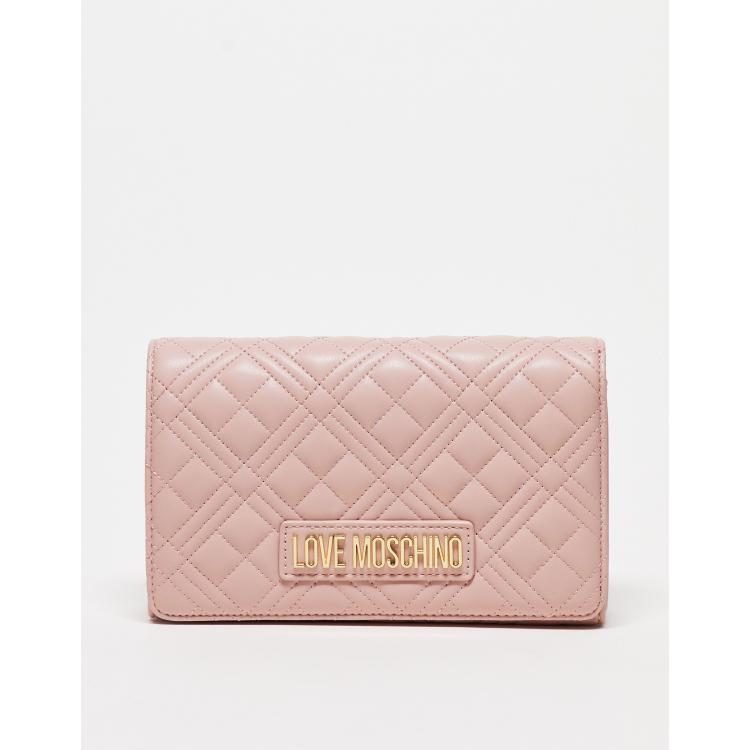 Love Moschino quilted cross body bag in pink