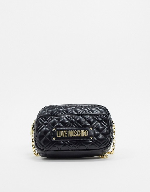Love Moschino quilted cross body camera bag