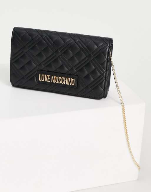 Love Moschino quilted crossbody bag in black