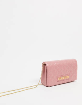 pink quilted bag