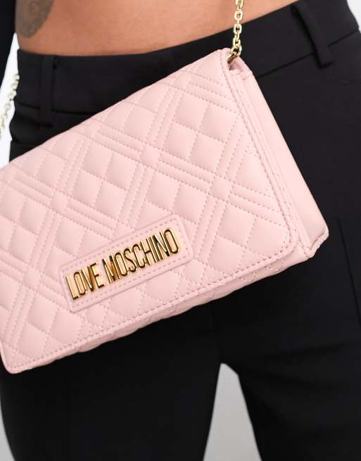 Love Moschino quilted crossbody bag in pink, 4 of 4