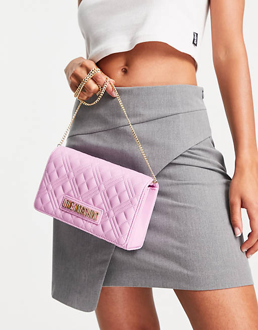 Love Moschino quilted crossbody bag in pink