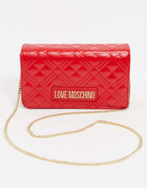 Love Moschino quilted crossbody bag in red