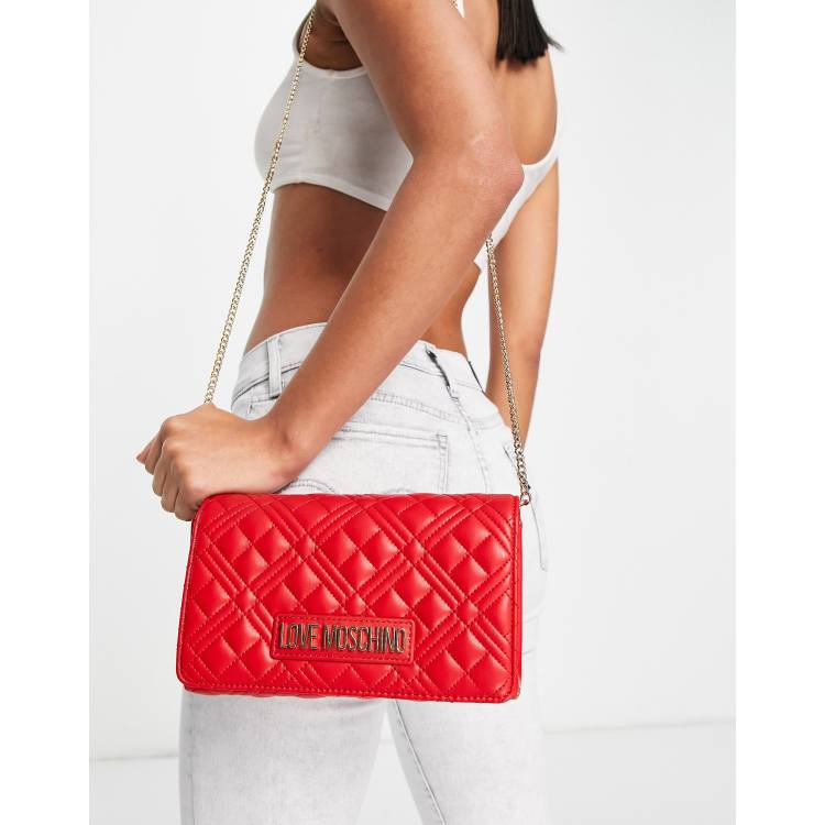 Love Moschino quilted crossbody bag in red