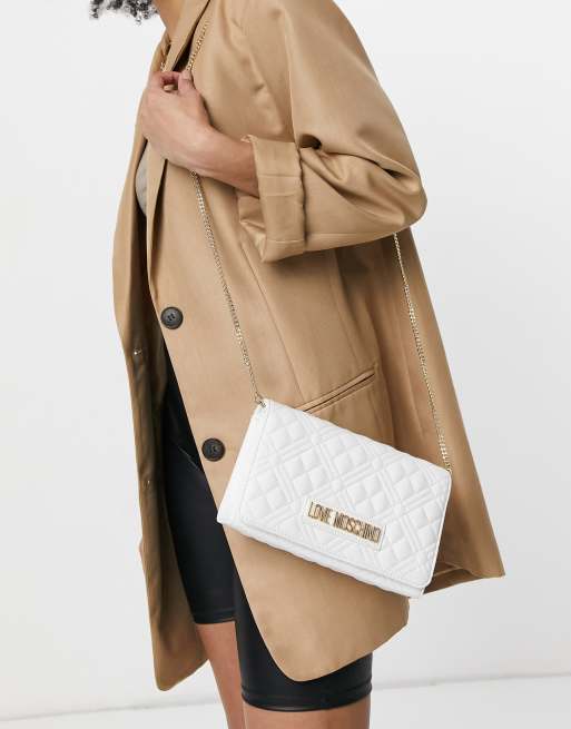 Love Moschino quilted crossbody bag in white, 2 of 4