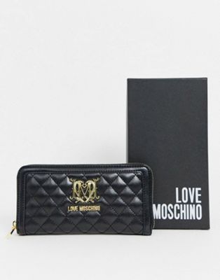 Love Moschino quilted purse in black | ASOS