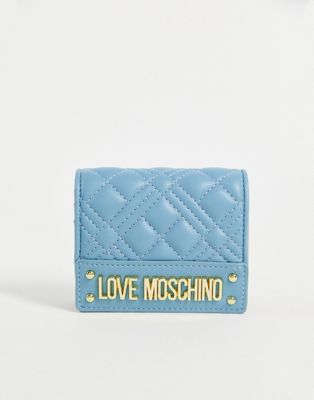 Love Moschino quilted purse in light blue