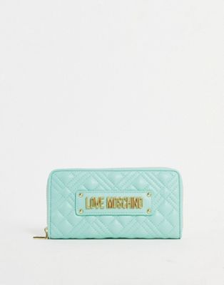 Love Moschino quilted purse in mint