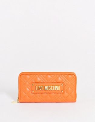 Love Moschino quilted purse in orange