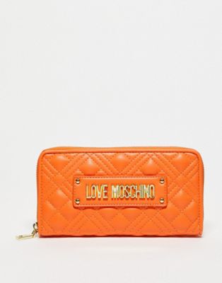 Love Moschino quilted purse in orange