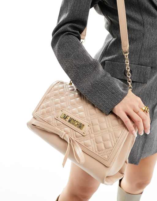 Beige on sale moschino bag