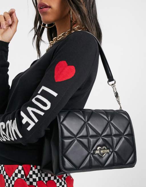 Love moschino discount black quilted bag