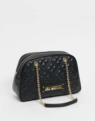 black love moschino bag