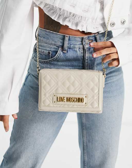 Cream moschino bag new arrivals