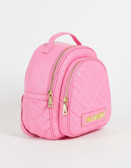 Love Moschino quilted top handle backpack in pink