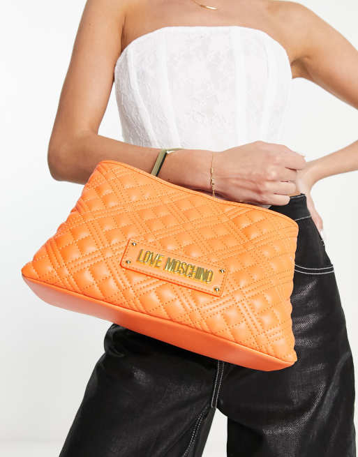 Orange on sale moschino bag