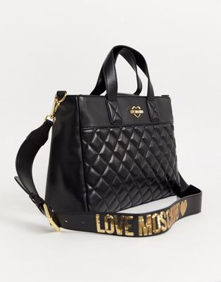 love moschino quilted tote bag