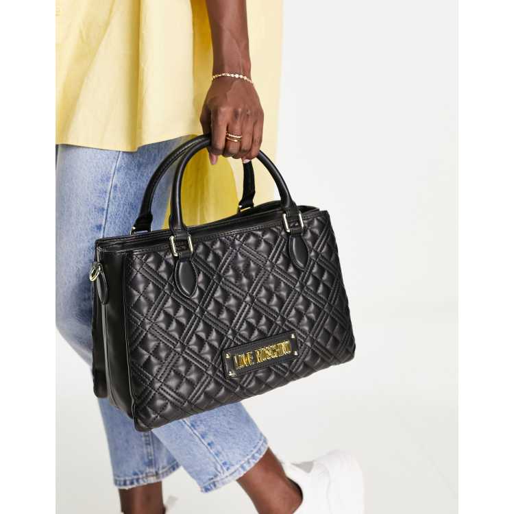 Love Moschino Quilted Tote Bag in Black ASOS