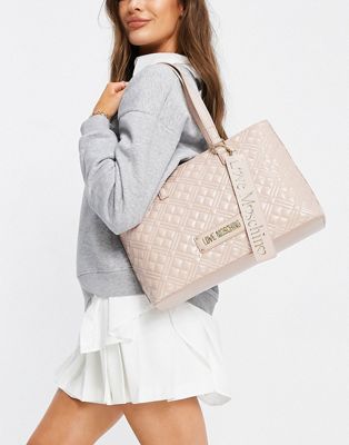 love moschino quilted shopper bag