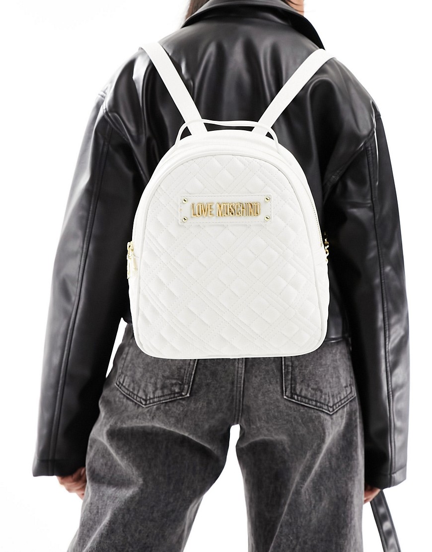 Love Moschino quilter backpack in white