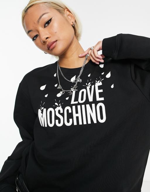 Moschino shoulder logo store sweatshirt