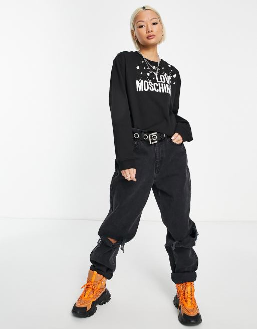 Black moschino hot sale sweatshirt