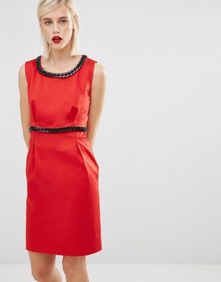 Love Moschino Red Dress with Black 