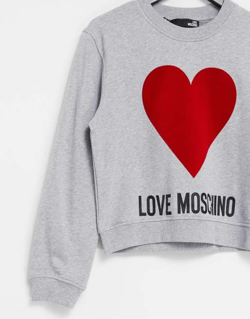 Love moschino 2024 grey sweatshirt