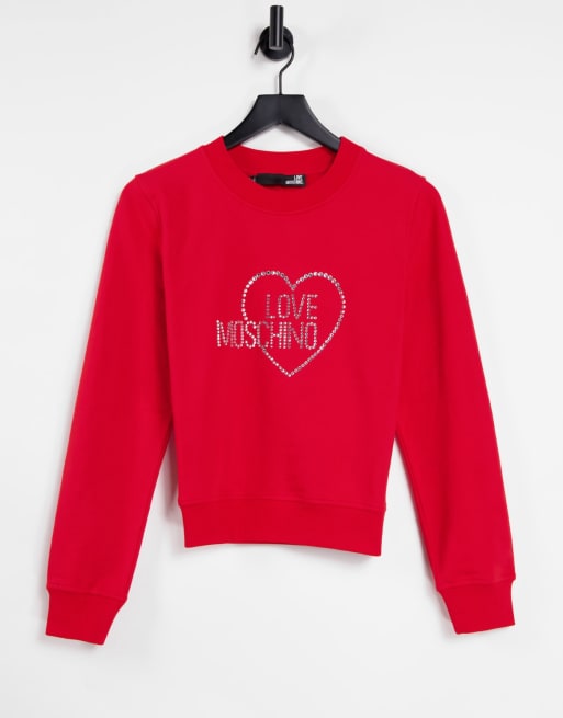 Moschino red hot sale sweatshirt