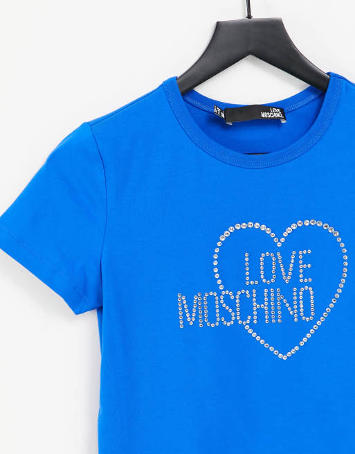 Love moschino discount blue t shirt