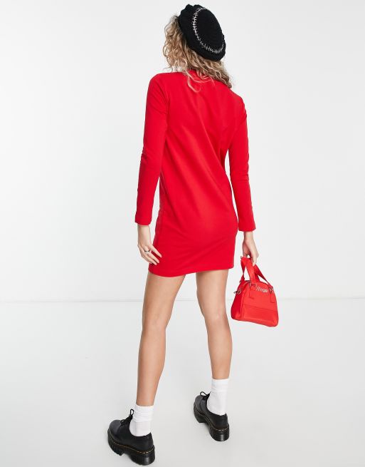 Love Moschino - Robe sweat à logo cœur - Rouge, 2 de 4