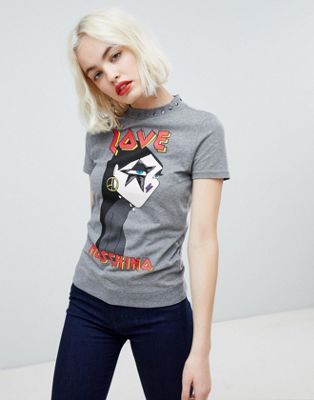 Love Moschino Rock n Roll Studded T 