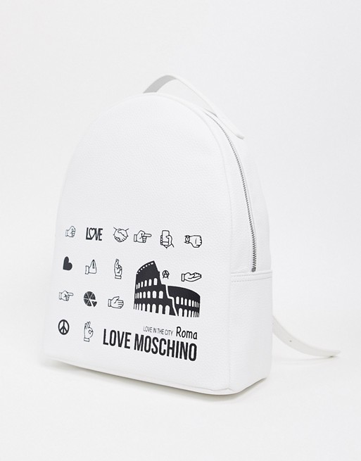 Love Moschino Roma backpack in white