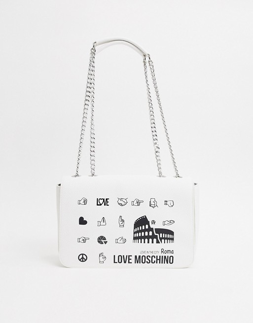 Love Moschino Roma shoulder bag in white